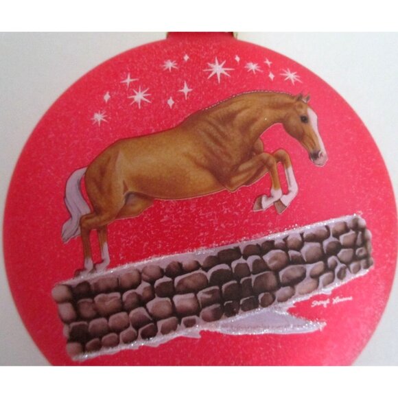 Breyer 2021 Artist Signature Holiday Ornament Thoroughbred and Warmblood - Picture 3 of 8